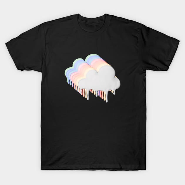 Dixie Damelio - be happy Cloud pop rainbow (with shadows)| Charli Damelio Hype House Tiktok T-Shirt by Vane22april